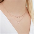 Roségoud verguld 925 sterling zilveren ketting met Zirkonia