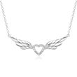 Chain winged heart 925 silver with zirconia