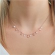 Necklace stars 925 silver rose gold plated zirconia