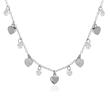 Sterling Silver Hearts Necklace With Zirconia