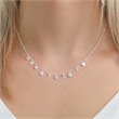 Sterling silver hearts necklace with zirconia