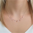 Necklace hearts rose gold plated 925 silver zirconia