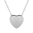 Heart Chain Engravable In Sterling Silver