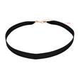 Black choker 925 silver clasp rose gold plated