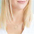 Circle necklace in gold-plated 925 silver