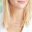 Necklace circle in rose gold-plated 925 silver