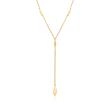 Y-necklace in gold-plated sterling silver