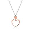 Sterling silver chain hearts rose gold plated