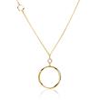 Necklace circles of gold-plated 925 silver with zirconia