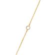 Necklace circles of gold-plated 925 silver with zirconia