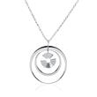 Necklace and circle pendant made of 925 silver