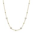 Necklace in gold-plated sterling silver with pearls