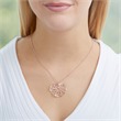 Heart ornament necklace in rose gold-plated 925 silver