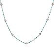 Necklace in 925 silver turquoise enamel zirconia