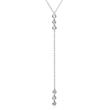 Y-necklace in sterling silver with zirconia