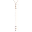 Y-necklace in rose gold-plated 925 silver with zirconia