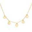 Necklace made of gold-plated 925 silver with round pendants