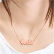 Ladies necklace santa in sterling silver with rose gold plating