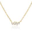 Ladies necklace in gold-plated sterling silver with zirconia