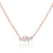 Necklace for ladies in rose gold plated 925 silver