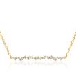 Ladies necklace from gold-plated 925 silver with zirconia