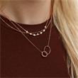 Three-strand chain in 925 silver, rose gold plated