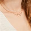 Three-strand chain in 925 silver, rose gold plated