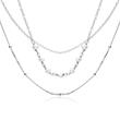 Ladies necklace made of 925 silver, three rows