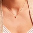 Ladies necklace in 925 sterling silver with pearl pendant, rosé
