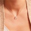 Ladies necklace in 925 sterling silver with pearl pendant