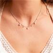 Sterling silver necklace with pearls and zirconia