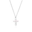 925 sterling silver necklace with beaded cross pendant