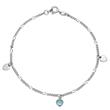 Sterling sterling silver anklet with turquoise stone