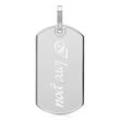 Moderne dog-tag hanger 925 zilver 20g