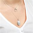 Half moon necklace in 925 sterling silver