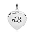 Silver heart locket engraving possible