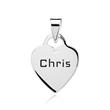 Heart pendant sterling silver pendant engravable