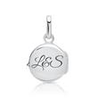 Modern sterling silver locket hinged