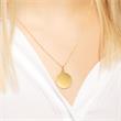 Silver necklace with pendant gold plated engravable