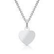 Colgante de plata 925 corazón grabable + cadena