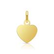 Colgante de plata 925 bañado en oro grabable en forma de corazón
