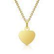 Gold Plated Sterling Silver Pendant Heart Engravable