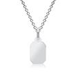 Small sterling silver pendant  necklace engravable