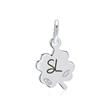 Silver pendant & necklace cloverleaf