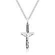 Silver cross necklace with pendant