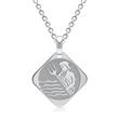 Silver necklace zodiac sign aquarius