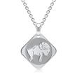 Silver necklace aries