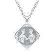 Silver necklace zodiac gemini