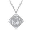 Silver necklace zodiac cancer