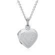 Sterling silver necklace with heart shape locket